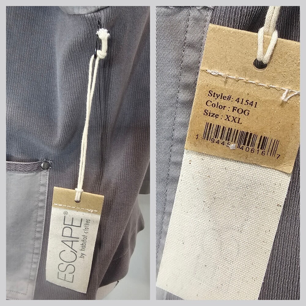 Escape Salt Wash Waterfront JacketIn Fog Plus Size XXL NWT Lightweight Casual - Picture 7 of 8